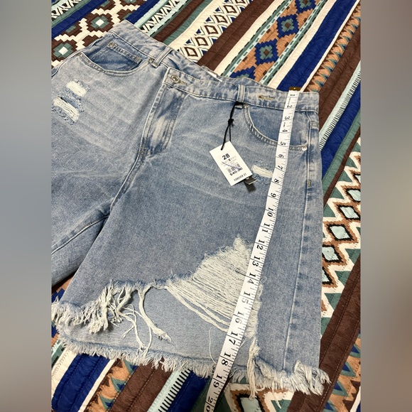 High waisted denim shorts size 28 NEW - Picture 4 of 11